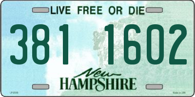 NH license plate 3811602
