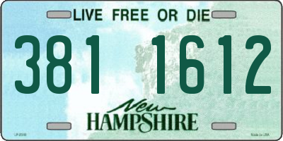 NH license plate 3811612