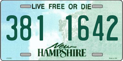 NH license plate 3811642