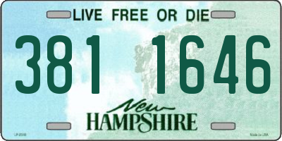 NH license plate 3811646