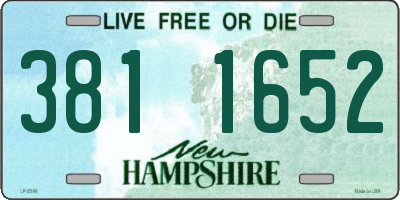 NH license plate 3811652