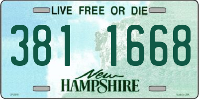 NH license plate 3811668
