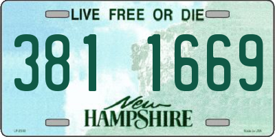 NH license plate 3811669