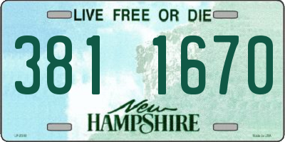 NH license plate 3811670