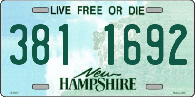 NH license plate 3811692