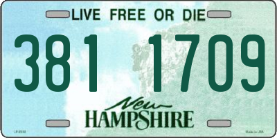 NH license plate 3811709