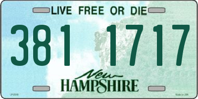 NH license plate 3811717
