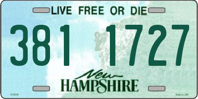 NH license plate 3811727