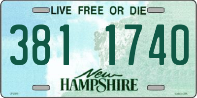 NH license plate 3811740