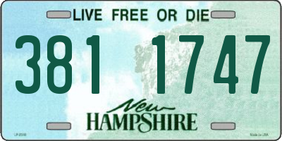 NH license plate 3811747