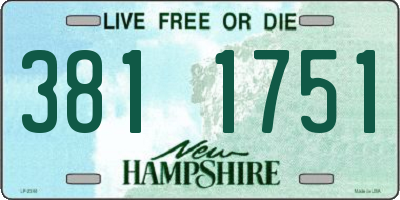 NH license plate 3811751