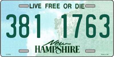 NH license plate 3811763