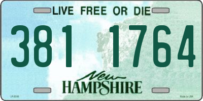 NH license plate 3811764