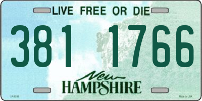 NH license plate 3811766