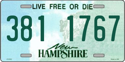 NH license plate 3811767