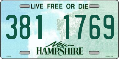 NH license plate 3811769