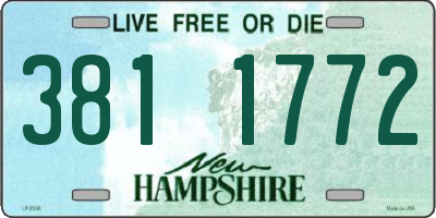 NH license plate 3811772