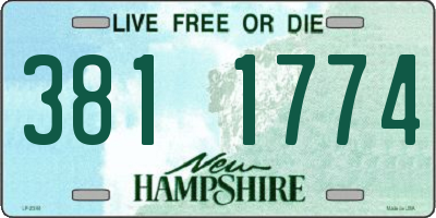NH license plate 3811774