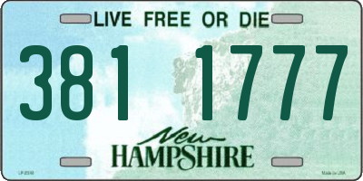 NH license plate 3811777