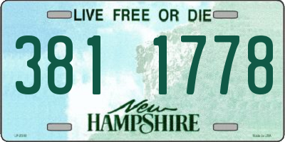 NH license plate 3811778