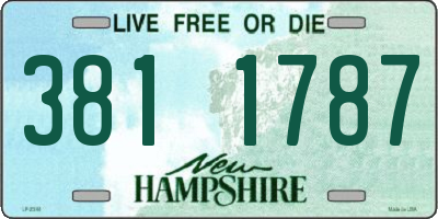 NH license plate 3811787