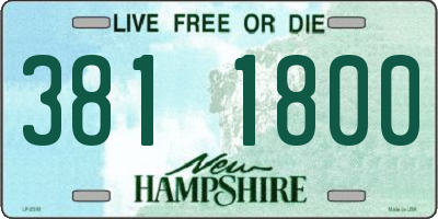 NH license plate 3811800