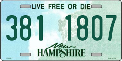 NH license plate 3811807