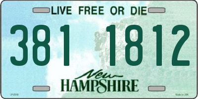 NH license plate 3811812