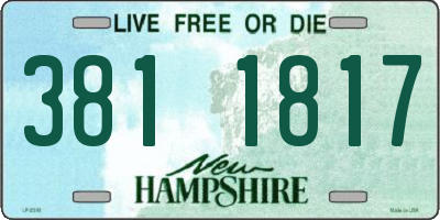 NH license plate 3811817