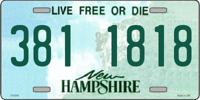 NH license plate 3811818