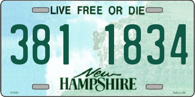 NH license plate 3811834