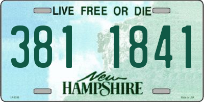 NH license plate 3811841