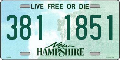 NH license plate 3811851