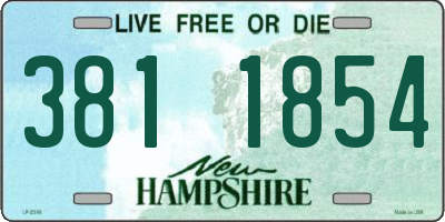 NH license plate 3811854