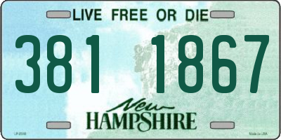 NH license plate 3811867