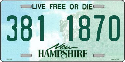 NH license plate 3811870
