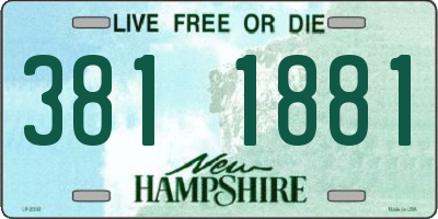 NH license plate 3811881