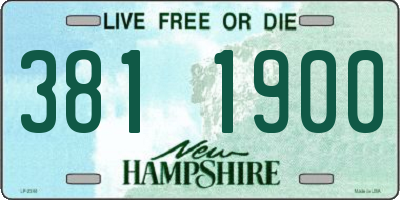 NH license plate 3811900