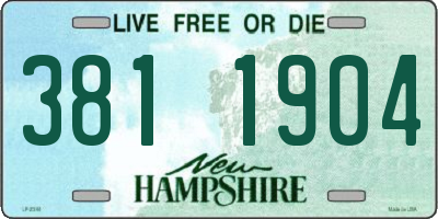 NH license plate 3811904