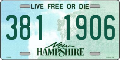 NH license plate 3811906