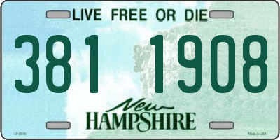 NH license plate 3811908