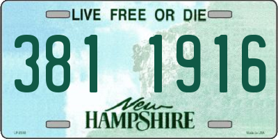 NH license plate 3811916