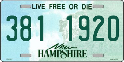 NH license plate 3811920