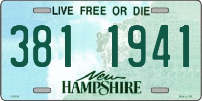 NH license plate 3811941
