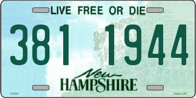 NH license plate 3811944