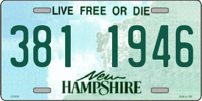 NH license plate 3811946
