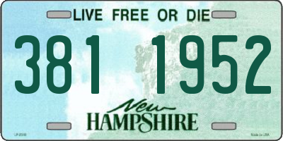 NH license plate 3811952