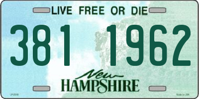 NH license plate 3811962