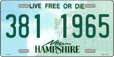 NH license plate 3811965