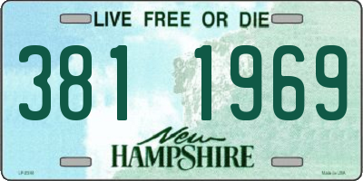 NH license plate 3811969